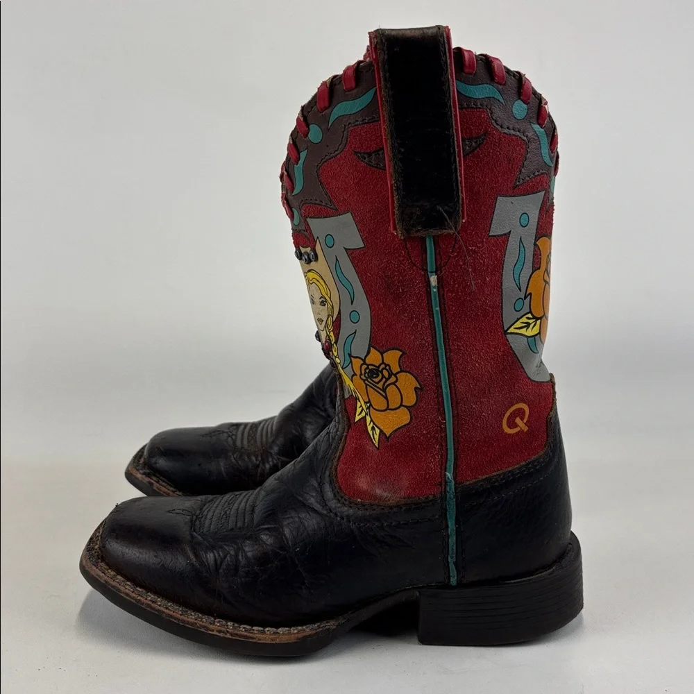 ARIAT Quincy Collection Limited Edition Bronco Billie Leather Boot Kids Size 10